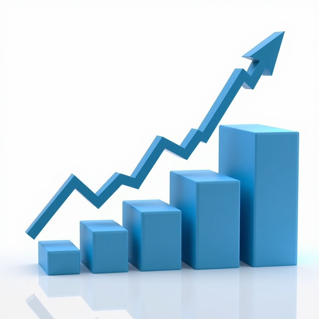 Imagen de concepto de inversión ETF con gráficos ascendentes