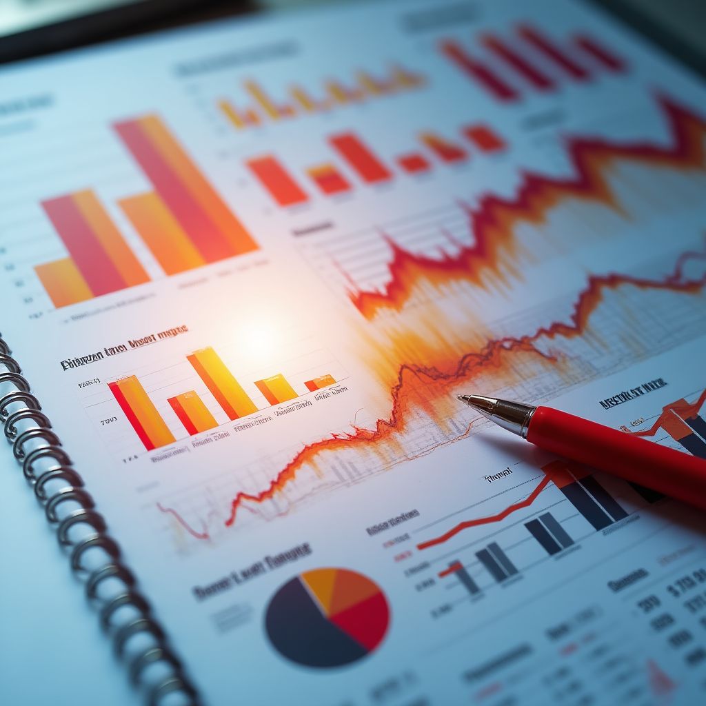 Imagen de análisis de riesgo financiero con gráficos y datos