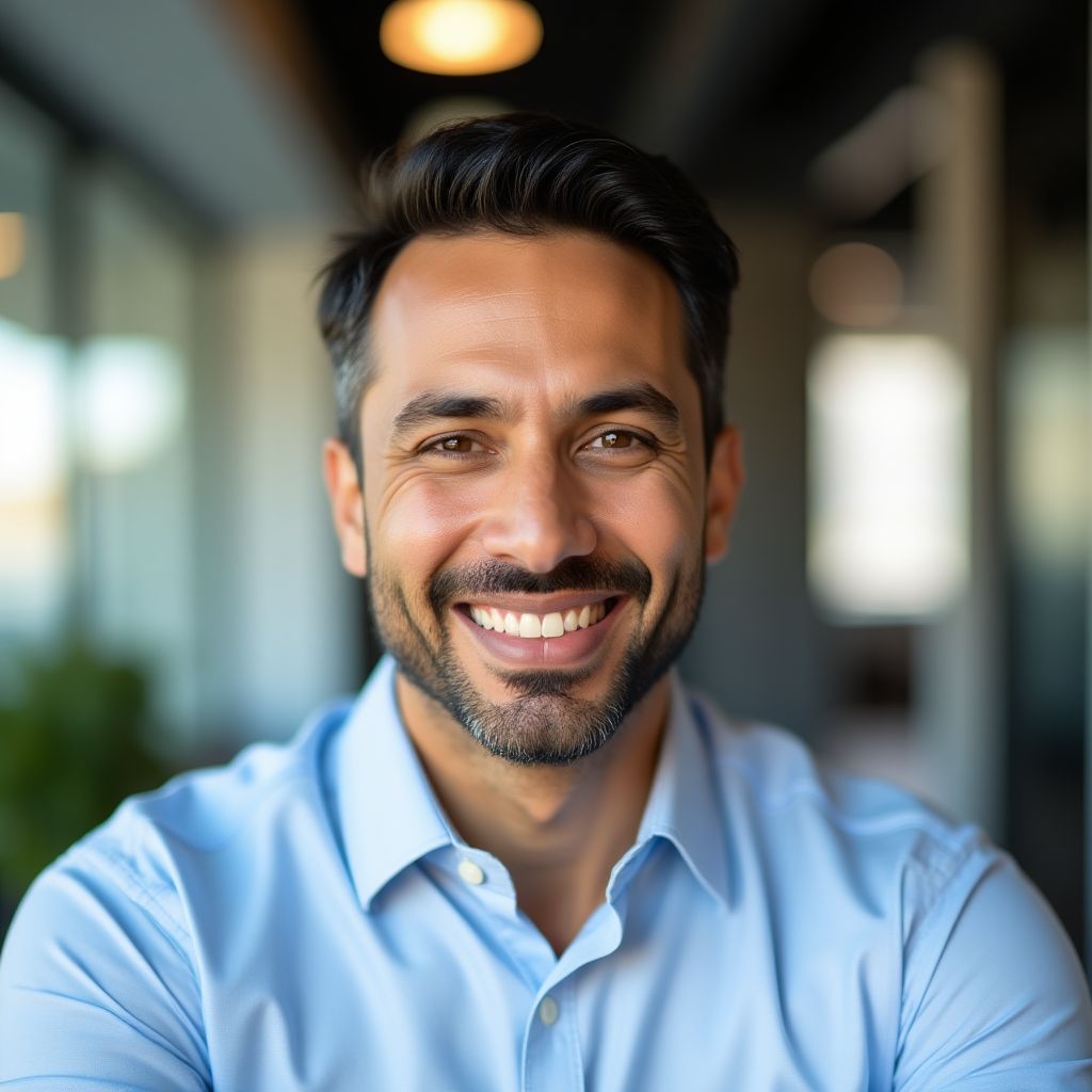 Retrato de Carlos Mendoza, empresario