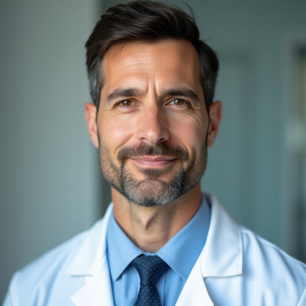 Retrato de Miguel Ángel Torres, médico